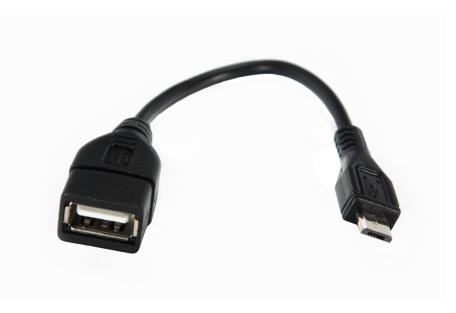 Дата кабель OTG USB 2.0 AF to Micro 5P 0.1m Vinga (CB010BK)