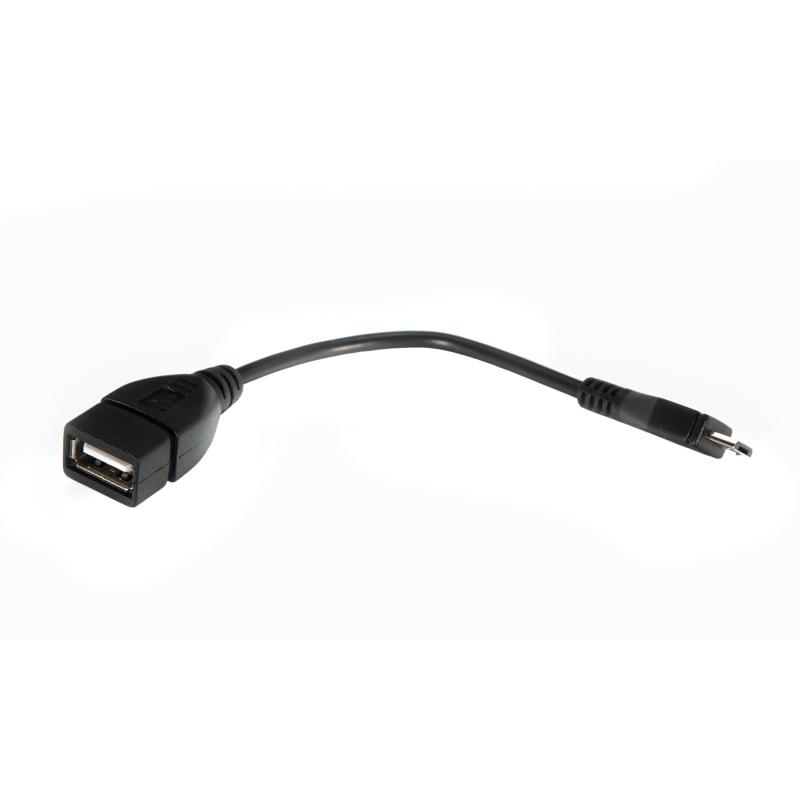 Дата кабель OTG USB 2.0 AF to Micro 5P 0.1m Vinga (CB010BK)