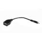 Дата кабель OTG USB 2.0 AF to Micro 5P 0.1m Vinga (CB010BK)