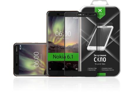 Скло захисне Vinga для Nokia 6.1 Black (VTPGS-N61B)