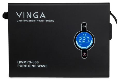 Пристрій безперебійного живлення Vinga QWMPS-800 800VA LCD (QWMPS-800)