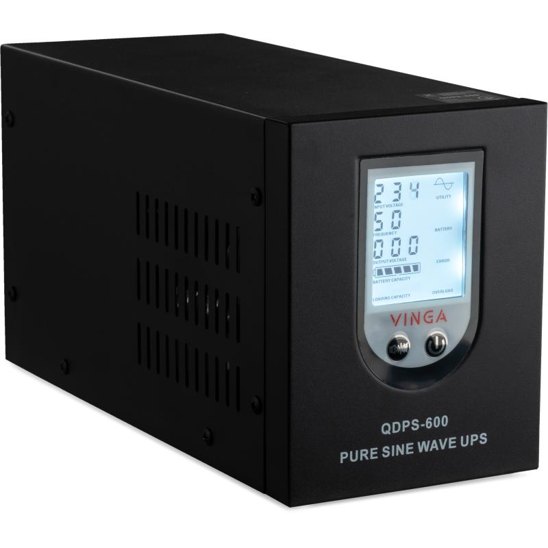 Пристрій безперебійного живлення Vinga QDPS-600 600VA LCD (QDPS-600)