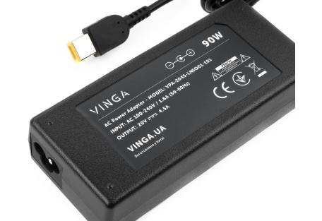 Блок живлення до ноутбуку Vinga Lenovo 90W 20V 4.5A разъем square (VPA-2045-LNSQ01-101)