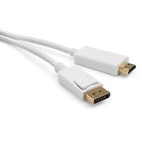 Кабель мультимедійний Display Port to HDMI  1.8m Vinga (VCPDPHDMI1.8WH)