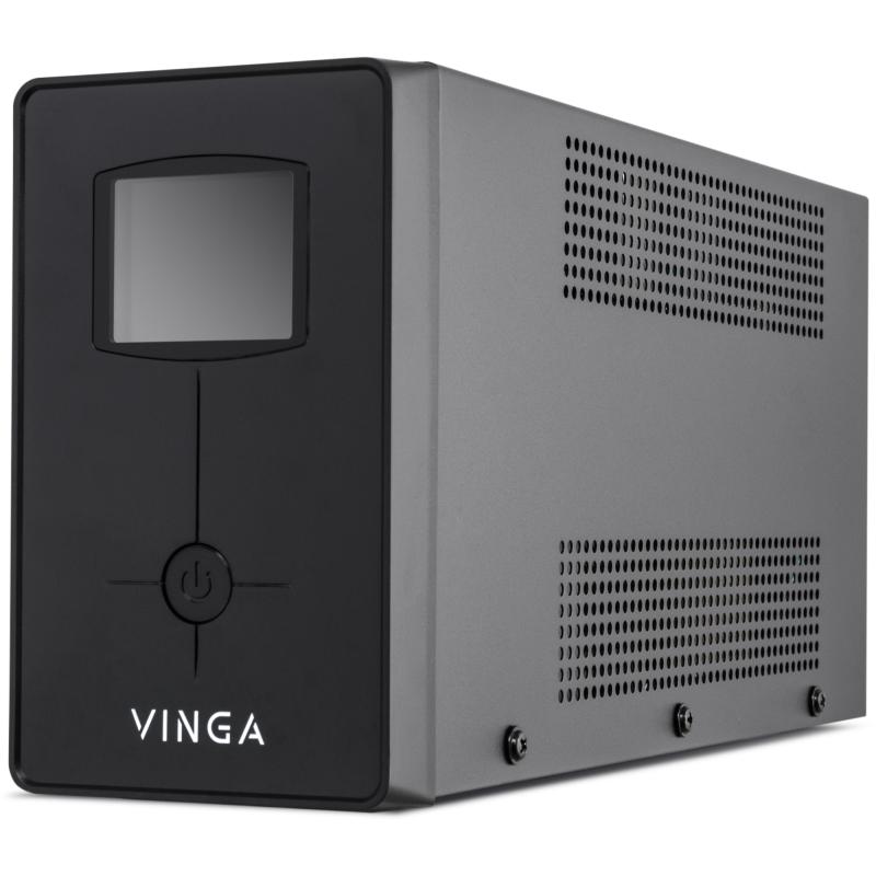 Пристрій безперебійного живлення Vinga LCD 600VA metal case (VPC-600M)