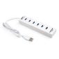 Концентратор Vinga 6xUSB2.0 + card-reader with switch (VCP2H6USBCRSWWH)