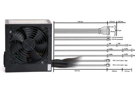 Блок живлення Vinga 500W (VPS-500P)