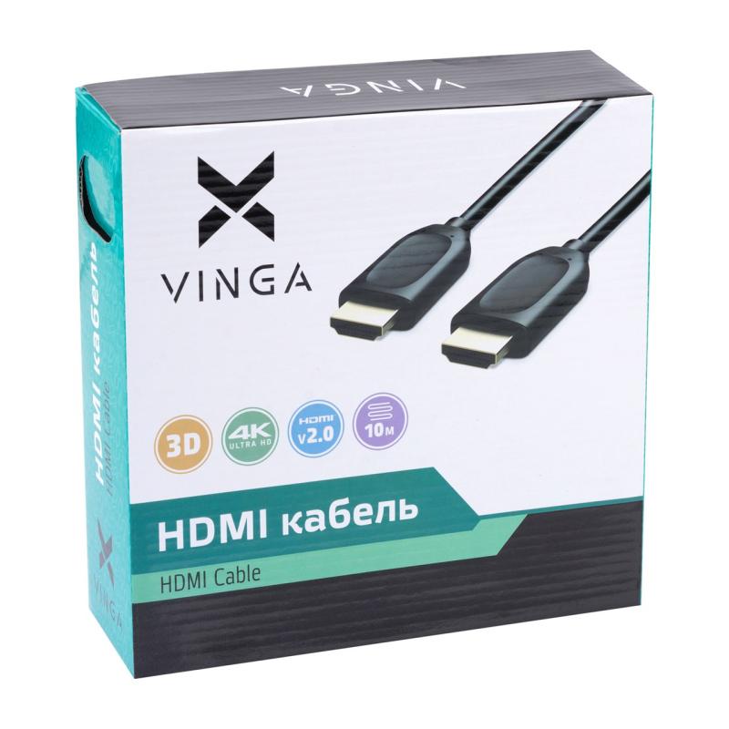 Кабель мультимедійний HDMI to HDMI 10.0m Vinga (HDMI02-10.0)