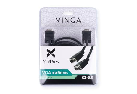 Кабель мультимедійний VGA  5.0m Vinga (VGA03-5.0)
