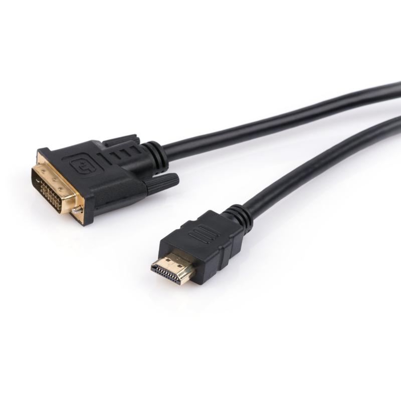 Кабель мультимедійний HDMI to DVI 24+1 1.8m Vinga (HDMIDVI01-1.8)