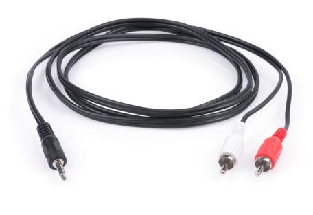 Кабель мультимедійний Jack 3.5mm male to 2xRCA 1.5m Vinga (3.5STM2RCAM01-1.5)