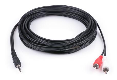 Кабель мультимедійний Jack 3.5mm male to 2xRCA 5.0m Vinga (3.5STM2RCAM01-5.0)