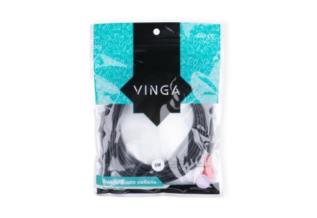 Кабель мультимедійний Jack 3.5mm male to 2xRCA 5.0m Vinga (3.5STM2RCAM01-5.0)