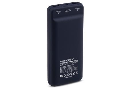 Батарея універсальна Vinga 20000 mAh QC3.0 Display soft touch purple (VPB2QLSP)