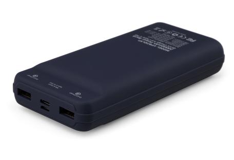 Батарея універсальна Vinga 20000 mAh QC3.0 Display soft touch purple (VPB2QLSP)