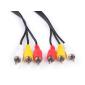 Кабель мультимедійний 3RCA to 3RCA 1.8m Vinga (RCA02-1.8)