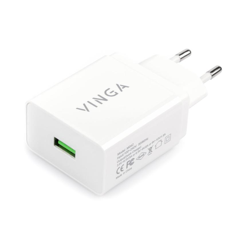 Зарядний пристрій Vinga M042 QC3.0 (M042)