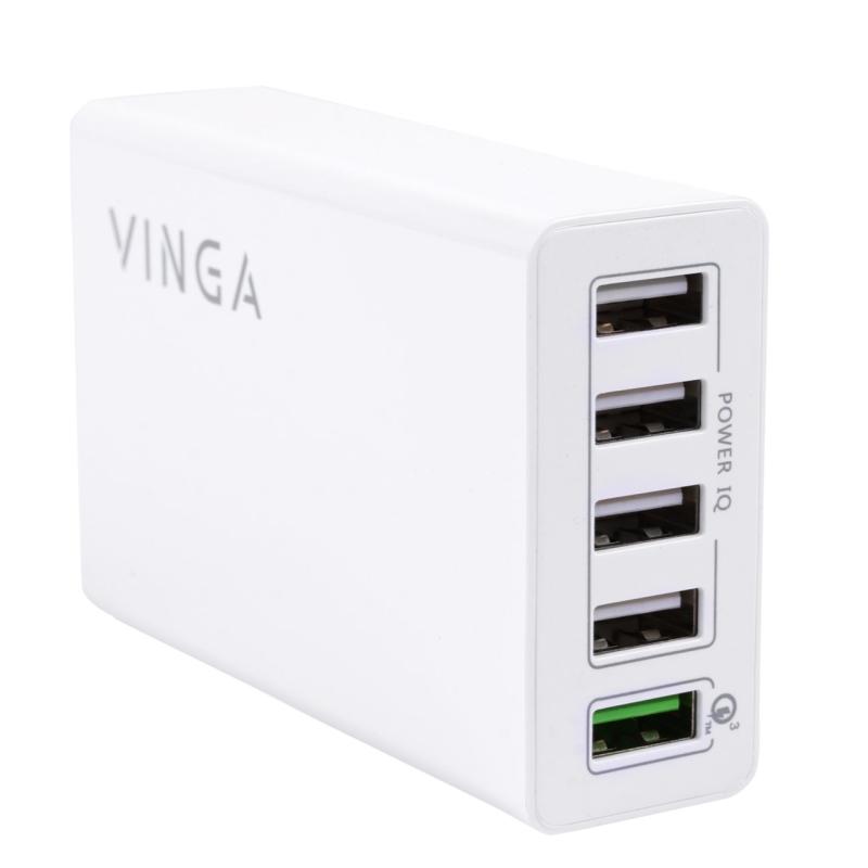 Зарядний пристрій Vinga M044 Smart Charge + QC3.0 (M044)