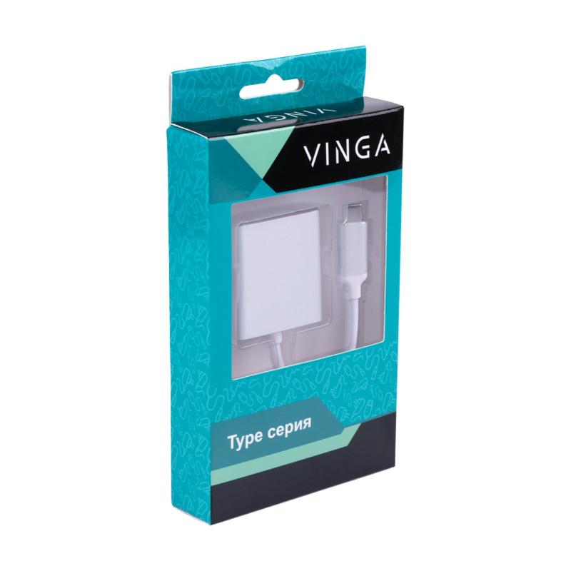 Перехідник Type-C Male to DVI 24+5 F 0.15m Vinga (USBCMDVI-01)