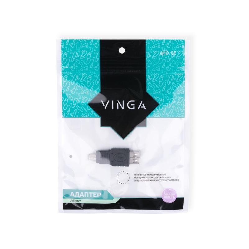 Перехідник Vinga USB AF to Mini USB 5P (USBAF-02)