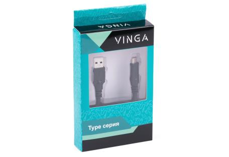 Дата кабель USB 3.0 Type-C to AM 1.0m Vinga (USBAMCM01-1.0)