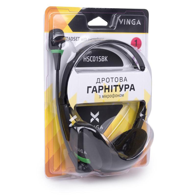 Навушники Vinga HSC015 Black (HSC015BK)