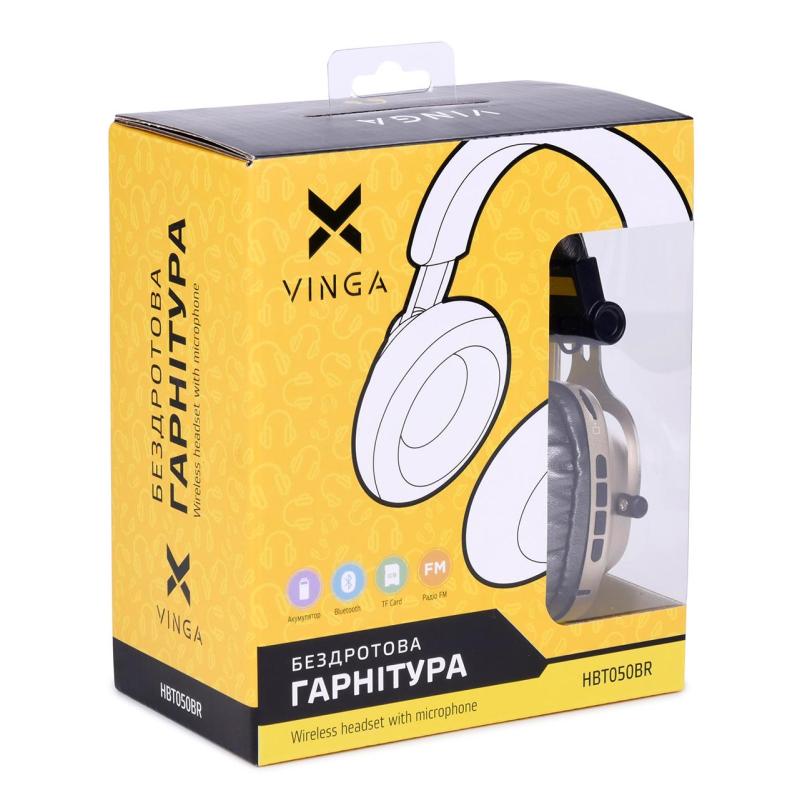 Навушники Vinga HBT050 Bluetooth Brown (HBT050BR)