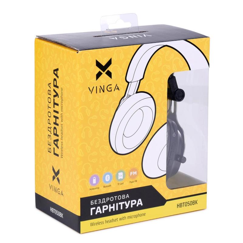 Навушники Vinga HBT050 Bluetooth Black (HBT050BK)