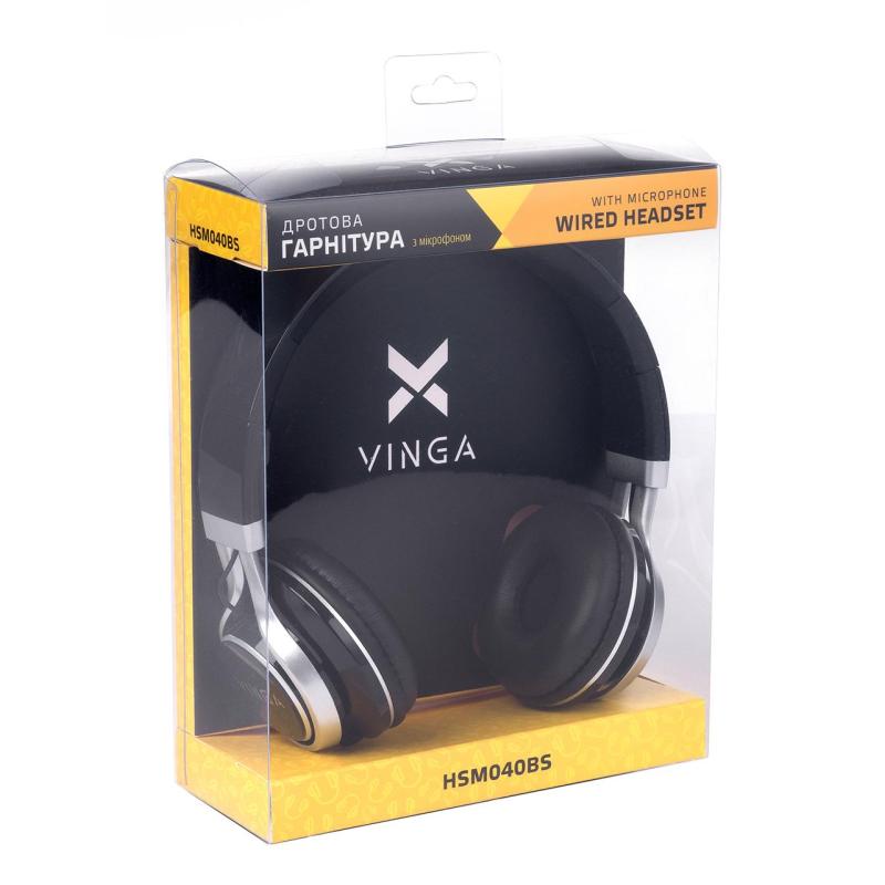 Навушники Vinga HSM040 Black/Silver (HSM040BS)