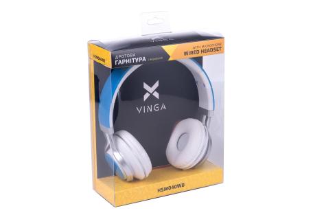 Навушники Vinga HSM040 White/Blue (HSM040WB)