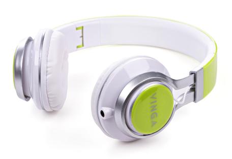 Навушники Vinga HSM040 White/Green (HSM040WG)