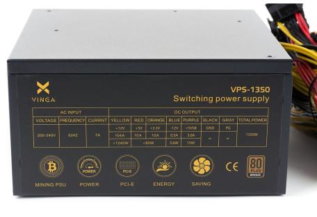 Блок живлення Vinga 1350W (VPS-1350 Mining edition V2)