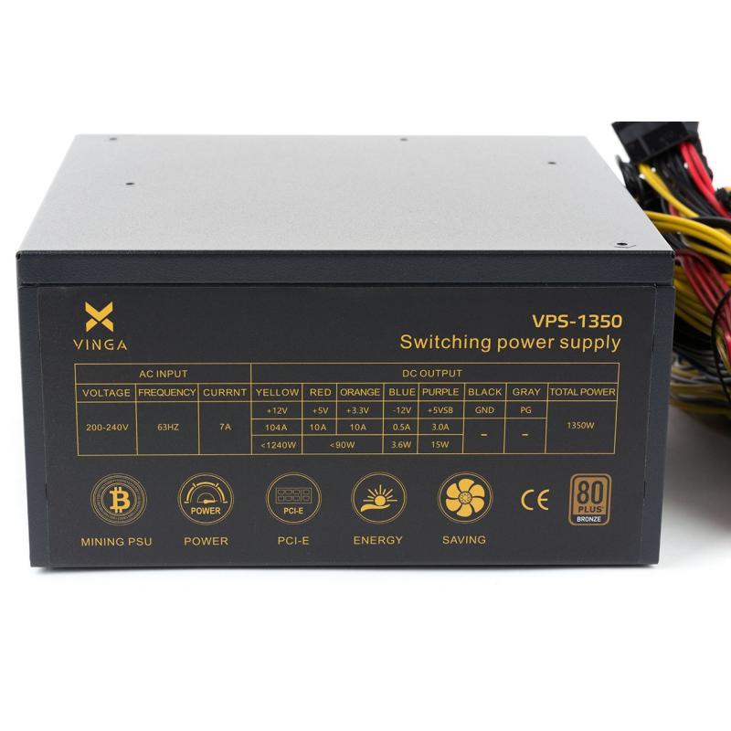 Блок живлення Vinga 1350W (VPS-1350 Mining edition V2)