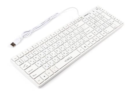 Клавіатура Vinga KB820White