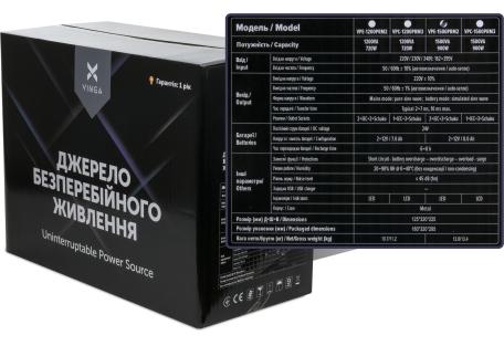 Пристрій безперебійного живлення Vinga LED 1500VA ( VPE-1500PRM2 ) (VPE-1500PRM2)