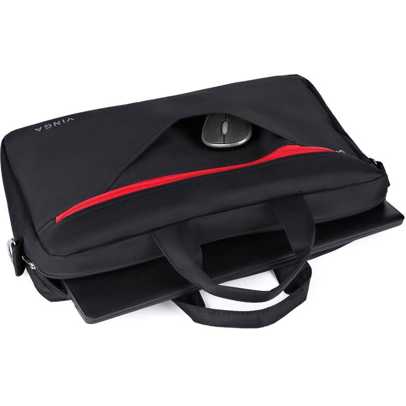 Сумка для ноутбука Vinga 15.6" NB250BR black-red (NB250BR)