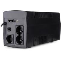 Пристрій безперебійного живлення Vinga LED 1200VA plastic case with USB (VPE-1200PU)