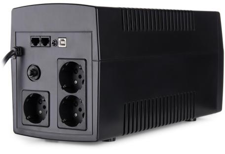 Пристрій безперебійного живлення Vinga LED 1200VA plastic case with USB (VPE-1200PU)