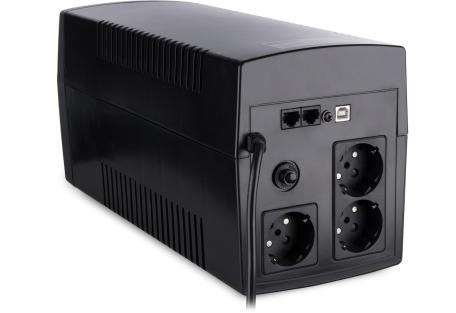 Пристрій безперебійного живлення Vinga LED 1200VA plastic case with USB (VPE-1200PU)