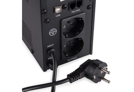 Пристрій безперебійного живлення Vinga LED 800VA metal case with USB (VPE-800MU)