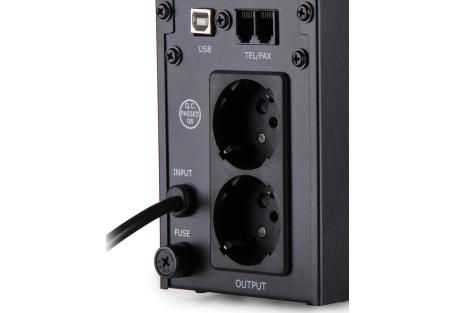 Пристрій безперебійного живлення Vinga LED 800VA metal case with USB (VPE-800MU)