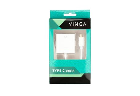 Перехідник Type-C Male to HDMI AF 0.15m Vinga (USBCMHDMI-02)
