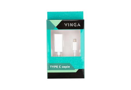 Перехідник Type-C Male to Display Port 0.15m Vinga (USBCMDP-01)