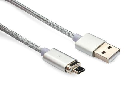 Дата кабель USB 2.0 AM to Micro 5P 1.0m Vinga (Magnetic microUSB)