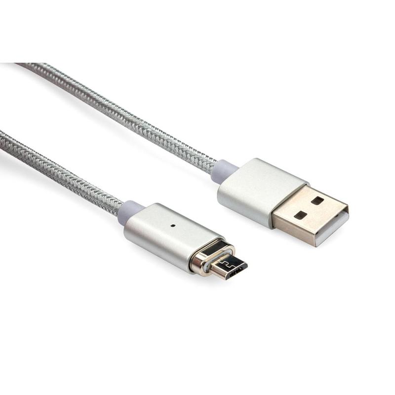 Дата кабель USB 2.0 AM to Micro 5P 1.0m Vinga (Magnetic microUSB)