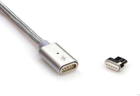 Дата кабель USB 2.0 AM to Micro 5P 1.0m Vinga (Magnetic microUSB)