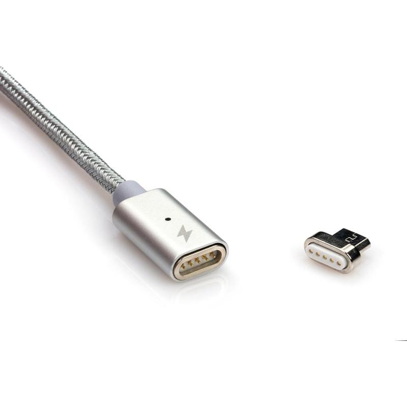 Дата кабель USB 2.0 AM to Micro 5P 1.0m Vinga (Magnetic microUSB)