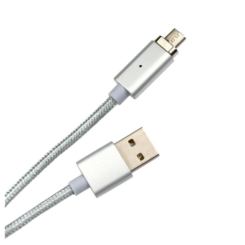 Дата кабель USB 2.0 AM to Micro 5P 1.0m Vinga (Magnetic microUSB)