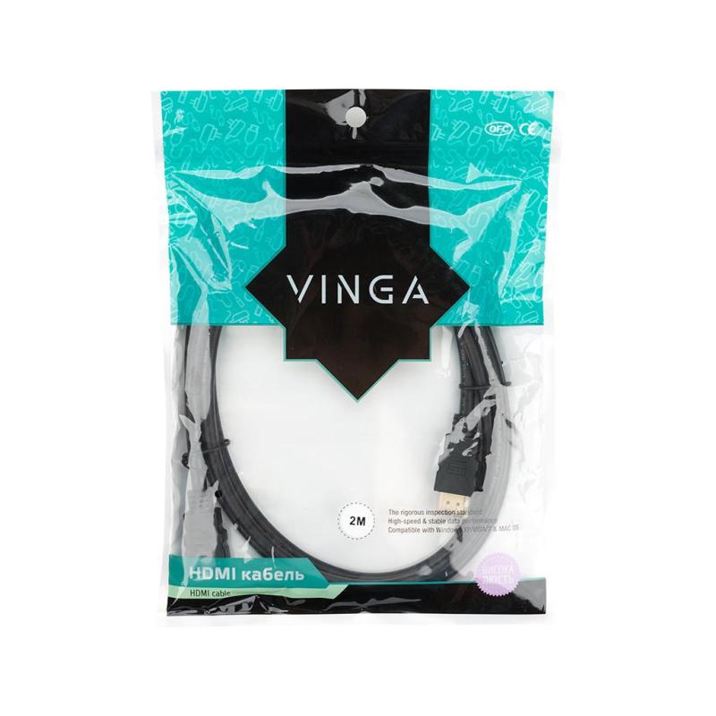 Кабель мультимедійний HDMI to HDMI 2.0m Vinga (HDMI04-2.0)