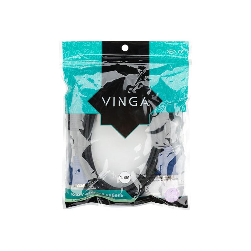 Кабель мультимедійний VGA 1.8m Vinga (VGA02-1.8)